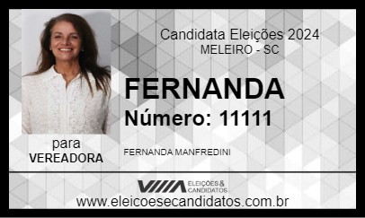 Candidato FERNANDA 2024 - MELEIRO - Eleições