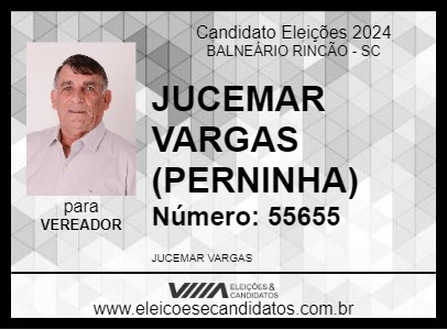 Candidato JUCEMAR VARGAS (PERNINHA) 2024 - BALNEÁRIO RINCÃO - Eleições