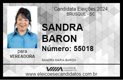 Candidato SANDRA BARON 2024 - BRUSQUE - Eleições