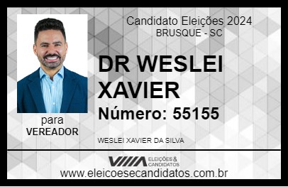 Candidato DR WESLEI XAVIER 2024 - BRUSQUE - Eleições