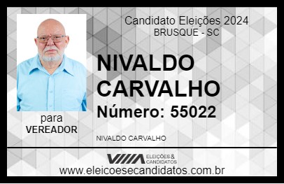 Candidato NIVALDO CARVALHO 2024 - BRUSQUE - Eleições