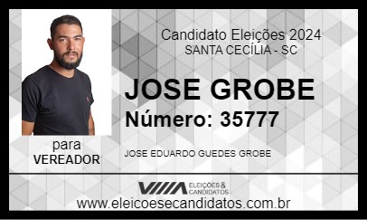 Candidato JOSÉ GROBE 2024 - SANTA CECÍLIA - Eleições