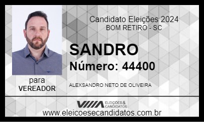 Candidato SANDRO 2024 - BOM RETIRO - Eleições