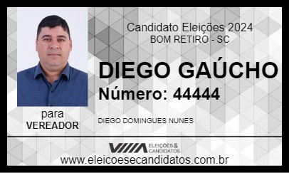 Candidato DIEGO GAÚCHO 2024 - BOM RETIRO - Eleições