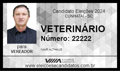 Candidato VETERINÁRIO 2024 - CUNHATAÍ - Eleições