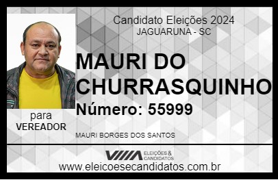 Candidato MAURI DO CHURRASQUINHO 2024 - JAGUARUNA - Eleições