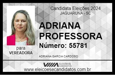 Candidato ADRIANA PROFESSORA 2024 - JAGUARUNA - Eleições