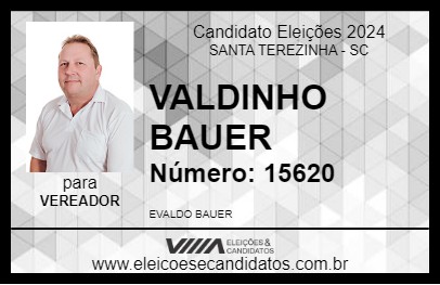 Candidato VALDINHO BAUER 2024 - SANTA TEREZINHA - Eleições