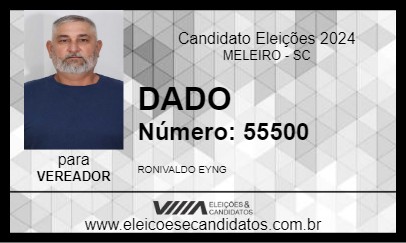 Candidato DADO 2024 - MELEIRO - Eleições