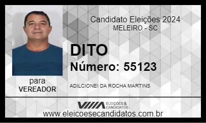 Candidato DITO 2024 - MELEIRO - Eleições