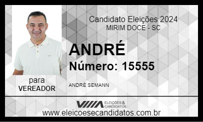 Candidato ANDRÉ 2024 - MIRIM DOCE - Eleições