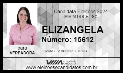 Candidato ELIZANGELA 2024 - MIRIM DOCE - Eleições