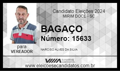 Candidato BAGAÇO 2024 - MIRIM DOCE - Eleições