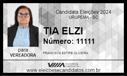 Candidato TIA ELZI 2024 - URUPEMA - Eleições