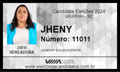 Candidato JHENY 2024 - URUPEMA - Eleições