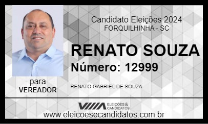 Candidato RENATO SOUZA 2024 - FORQUILHINHA - Eleições