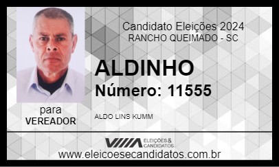 Candidato ALDINHO 2024 - RANCHO QUEIMADO - Eleições