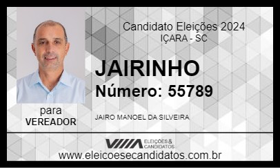 Candidato JAIRINHO 2024 - IÇARA - Eleições