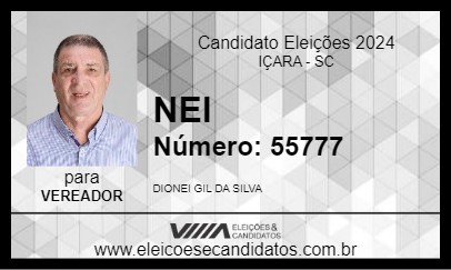 Candidato NEI 2024 - IÇARA - Eleições