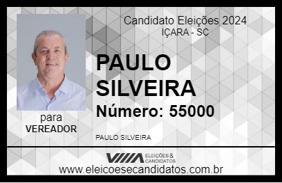 Candidato PAULO SILVEIRA 2024 - IÇARA - Eleições