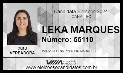 Candidato LEKA MARQUES 2024 - IÇARA - Eleições