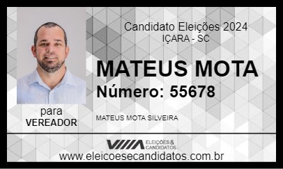 Candidato MATEUS MOTA 2024 - IÇARA - Eleições