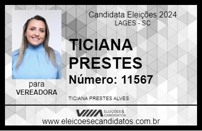 Candidato TICIANA PRESTES 2024 - LAGES - Eleições