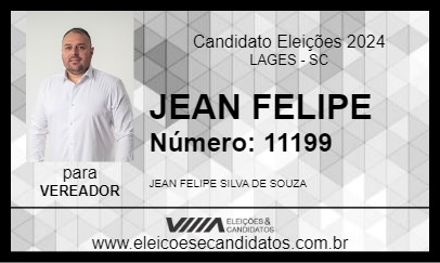 Candidato JEAN FELIPE 2024 - LAGES - Eleições