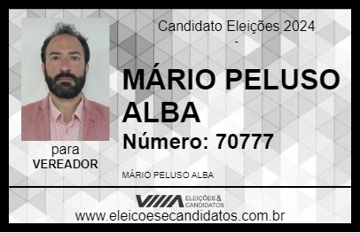 Candidato MÁRIO PELUSO ALBA 2024 - BLUMENAU - Eleições