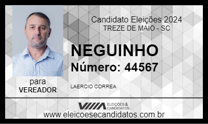 Candidato NEGUINHO 2024 - TREZE DE MAIO - Eleições