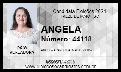 Candidato ANGELA 2024 - TREZE DE MAIO - Eleições