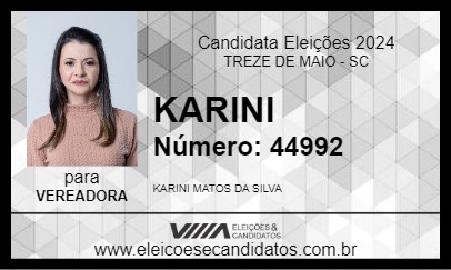 Candidato KARINI 2024 - TREZE DE MAIO - Eleições