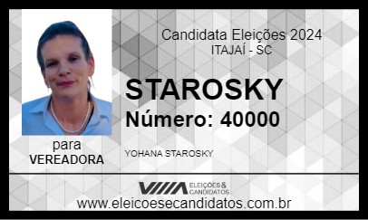 Candidato STAROSKY  2024 - ITAJAÍ - Eleições