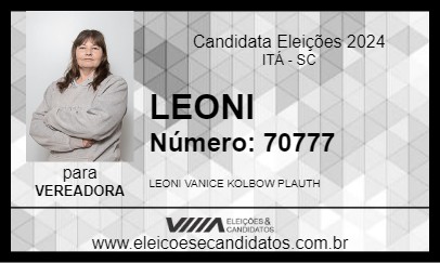 Candidato LEONI 2024 - ITÁ - Eleições