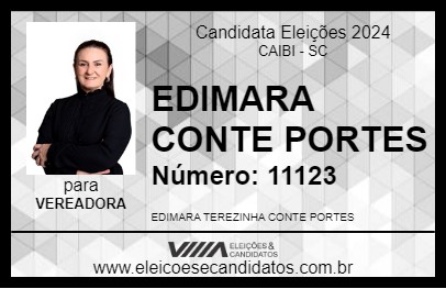 Candidato EDIMARA CONTE PORTES 2024 - CAIBI - Eleições