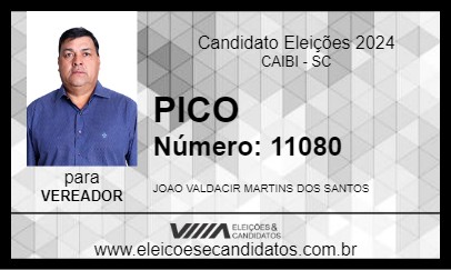 Candidato PICO 2024 - CAIBI - Eleições