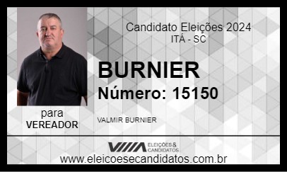 Candidato BURNIER 2024 - ITÁ - Eleições