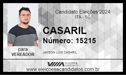 Candidato CASARIL 2024 - ITÁ - Eleições