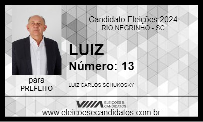 Candidato LUIZ 2024 - RIO NEGRINHO - Eleições