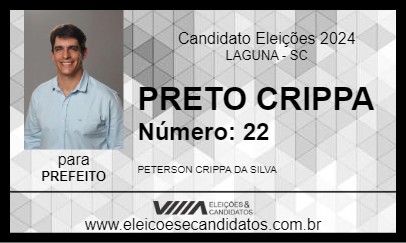 Candidato PRETO CRIPPA 2024 - LAGUNA - Eleições