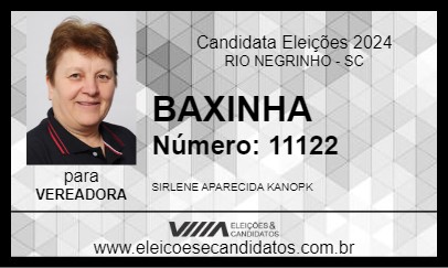 Candidato BAXINHA 2024 - RIO NEGRINHO - Eleições