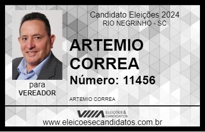 Candidato ARTEMIO CORREA 2024 - RIO NEGRINHO - Eleições