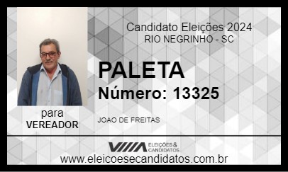 Candidato PALETA 2024 - RIO NEGRINHO - Eleições