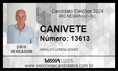 Candidato CANIVETE 2024 - RIO NEGRINHO - Eleições