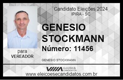 Candidato GENESIO STOCKMANN 2024 - IPIRA - Eleições