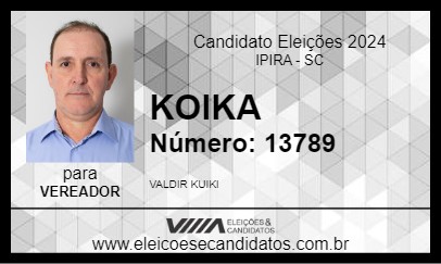 Candidato KOIKA 2024 - IPIRA - Eleições