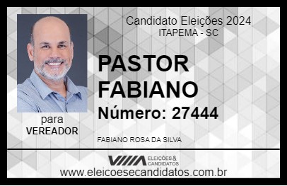 Candidato PASTOR FABIANO 2024 - ITAPEMA - Eleições