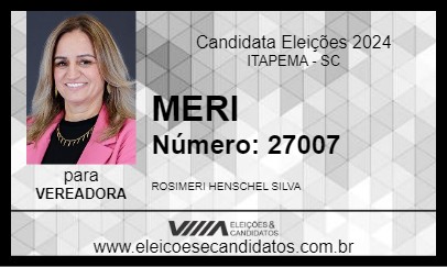 Candidato MERI 2024 - ITAPEMA - Eleições