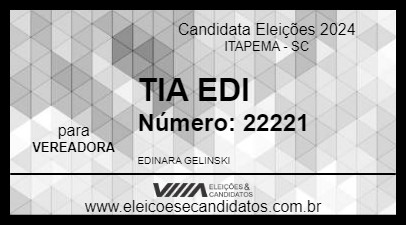 Candidato TIA EDI 2024 - ITAPEMA - Eleições