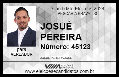 Candidato JOSUÉ PEREIRA 2024 - PESCARIA BRAVA - Eleições